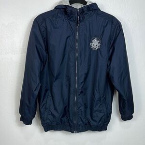 Charles River Apparel Full Zip Navy Hooded Jacket Size XL Youth